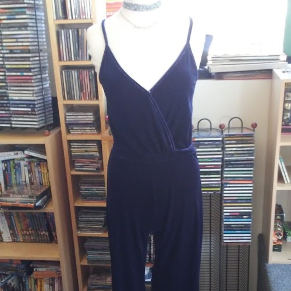 Faux Velvet One Piece